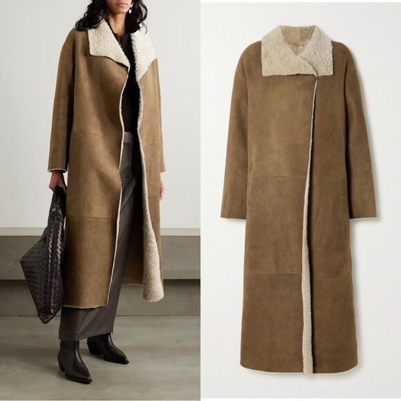 Nour Hammour Jackets & Blazers - NWT NOUR HAMMOUR Asymmetric shearling coat